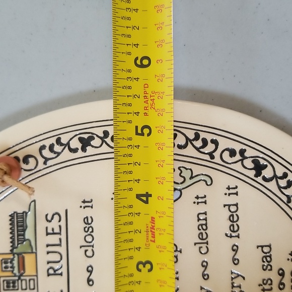 Genuine Trinity Pottery Handcrafted In Wisconsin USA Plaque House Rules - Picture 6 of 6